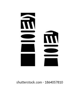 bullets for pneumatic weapon glyph icon vector. bullets for pneumatic weapon sign. isolated contour symbol black illustration
