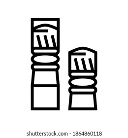 balas para el vector de icono de línea de arma neumática. balas para el signo de arma neumática. símbolo de contorno aislado ilustración negra