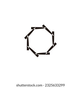 Balas, redondo, símbolo geométrico figura simple vector logo
