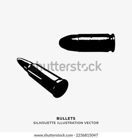 bullets silhouette vector illustration. isolated illustration