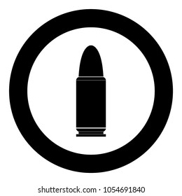 Bullets simple icon black color in circle