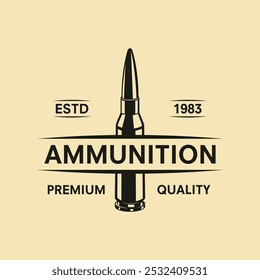bullets vintage logo vector template illustration design