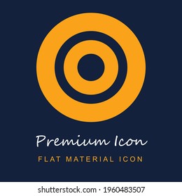 Bulleye premium material ui ux isolated vector icon in navy blue and orange colors