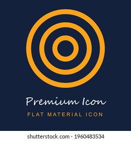 Bulleye premium material ui ux isolated vector icon in navy blue and orange colors