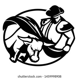 Bullfighter Matador Logo Vector Template 