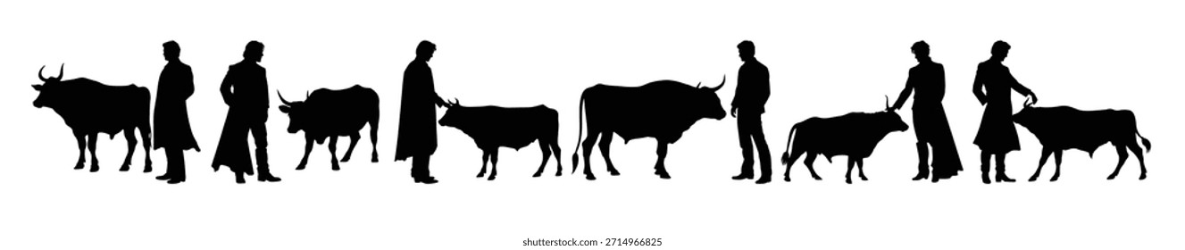 Ilustración vectorial de Paquete de silueta de torero