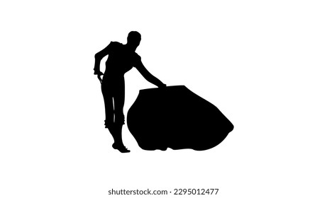 bullfighter silhouette, high quality vector