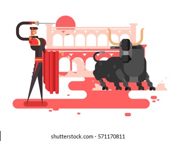 Bullfighting charcter man