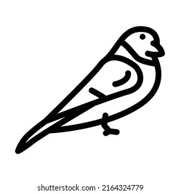 bullfinch bird line icon vector. bullfinch bird sign. isolated contour symbol black illustration