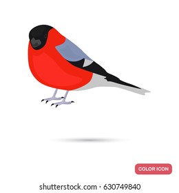 Bullfinch color flat icon for web and mobile design