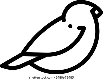 bullfinch icon. Thin Linear Style Design Isolated On White Background