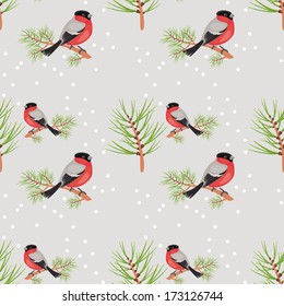 bullfinch seamless background