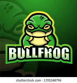 Bullfrog mascot esport logo design