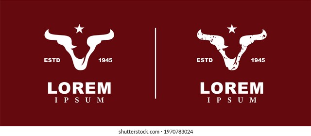 BULLHEAD BISON VINTAGE VECTOR LOGO 