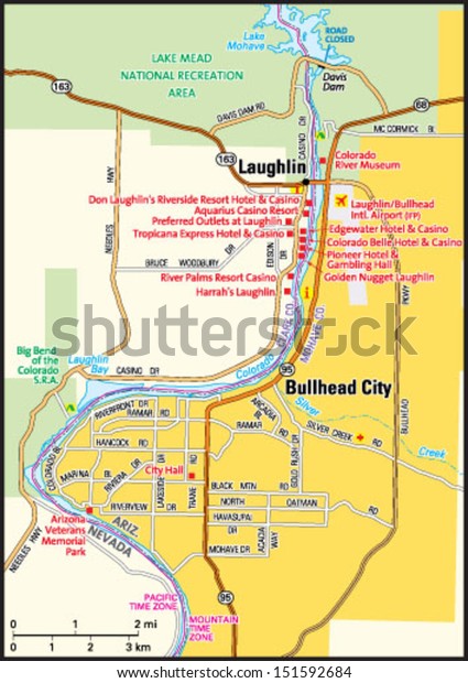 Bullhead City Zoning Map Bullhead City Arizona Area Map Stock Vector (Royalty Free) 151592684 |  Shutterstock