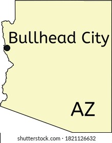 Bullhead City location on Arizona map