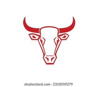 Bullhead logo angry animal buffalo creative design