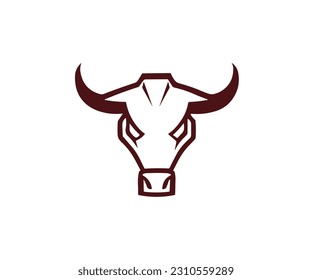 Bullhead logo angry animal buffalo creative design