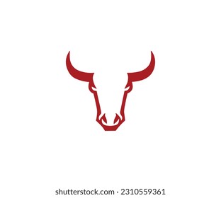 Bullhead logo angry animal buffalo creative design