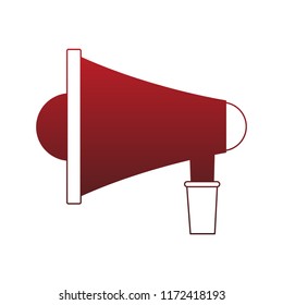 Bullhorn advertising symbol red lines