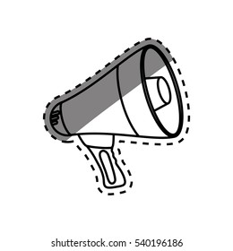 Bullhorn announce device icon vector illustration graphic design