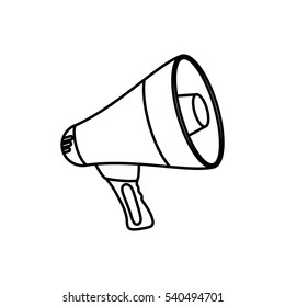 Bullhorn announce device icon vector illustration graphic design