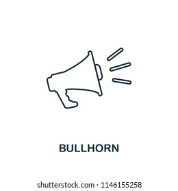 Bullhorn creative icon. Simple element illustration. Bullhorn concept symbol design from seo collection. Perfect for web design, apps, software, print