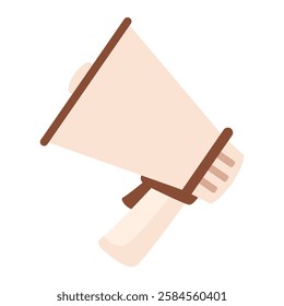 Bullhorn or handheld megaphone vector