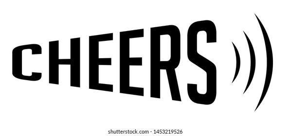 Bullhorn Icon |  Cheers Megaphone Vector Illustration Silhouette