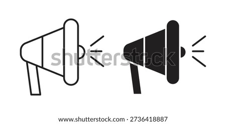 Bullhorn icon element for design projects