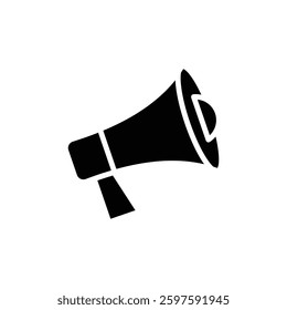 Bullhorn icon Flat vector set outline