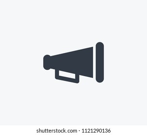 Bullhorn icon isolated on clean background. Bullhorn icon concept drawing icon in modern style. Vector illustration for your web mobile logo app UI design.