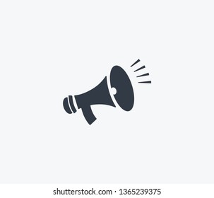 Bullhorn icon isolated on clean background. Bullhorn icon concept drawing icon in modern style. Vector illustration for your web mobile logo app UI design.