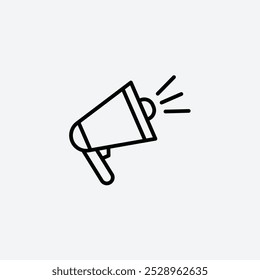 Bullhorn icon isolated on the white background.