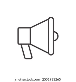 Bullhorn Icon isolated on white background. Vector icon.