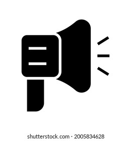bullhorn icon or logo isolated sign symbol vector illustration - high quality black style vector icons
