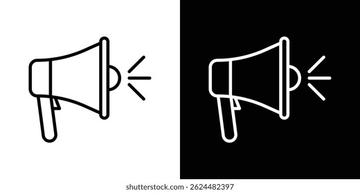 Ícone do Bullhorn. Vetor de tipo de logotipo definido