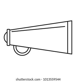 Bullhorn icon. Outline illustration of bullhorn vector icon for web