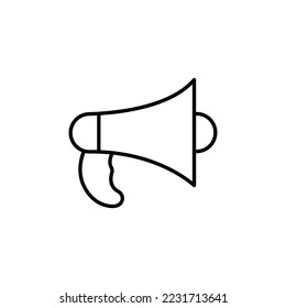 Bullhorn icon outline style design. Bullhorn vector illustration. isolated on white background.