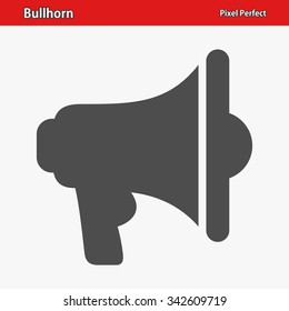 Bullhorn Icon. Professional, pixel perfect icon optimized for both large and small resolutions. EPS 8 format.