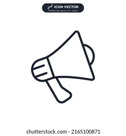 bullhorn icon symbol template for graphic and web design collection logo vector illustration