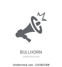 Bullhorn icon. Trendy Bullhorn logo concept on white background from Communication collection. Suitable for use on web apps, mobile apps and print media.