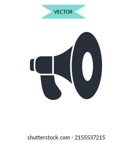 bullhorn icons  symbol vector elements for infographic web