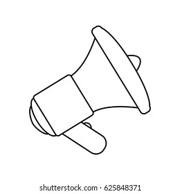 Bullhorn isolated object