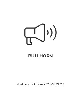 bullhorn line icon. linear style sign for mobile concept and web design. Outline vector icon. Symbol, logo illustration. Vector graphics