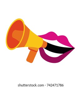 bullhorn or megaphone icon image 