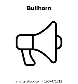 bullhorn or megaphone icon vector. perfect bullhorn  or megaphone vector - symbol. beautiful bullhorn  element. web design and mobile design. premium quality element-vector.