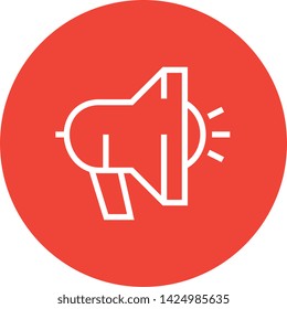 Bullhorn Megaphone Loudspeaker Outline Icon