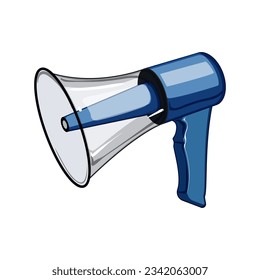 bullhorn megaphone speaker cartoon. announce loud, speech sound, message speak bullhorn megaphone speaker sign. isolated symbol vector illustration