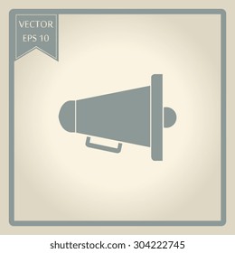 bullhorn or megaphone symbol vector icon